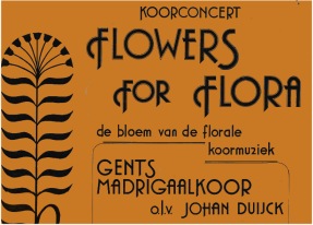 een (stukje van) de affiche ontworpen door Hendrik Colpaert voor een GMK-concert in 1985